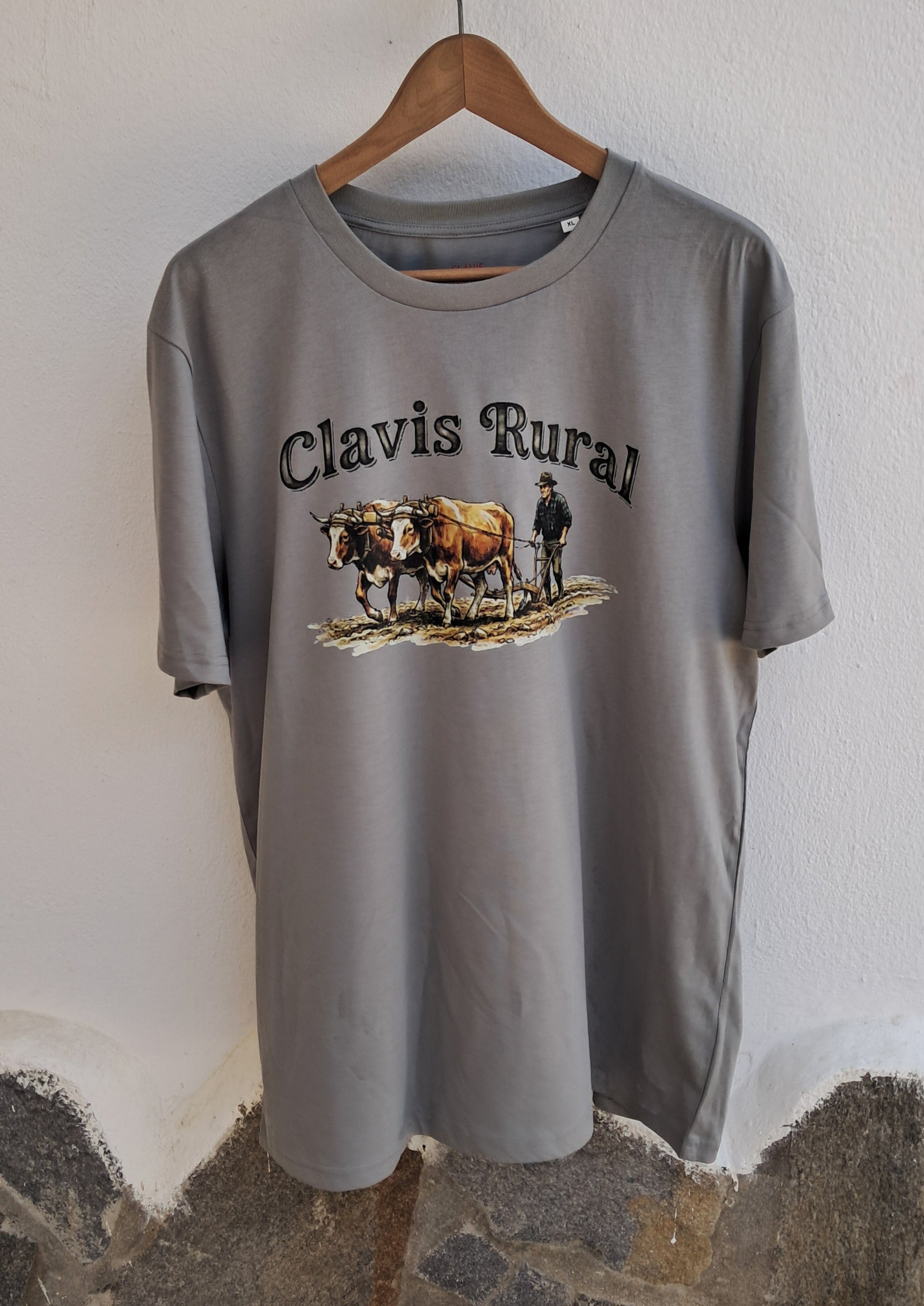Yunta de Bueyes — Camiseta Premium De Estilo Rural. Algodon Organico.