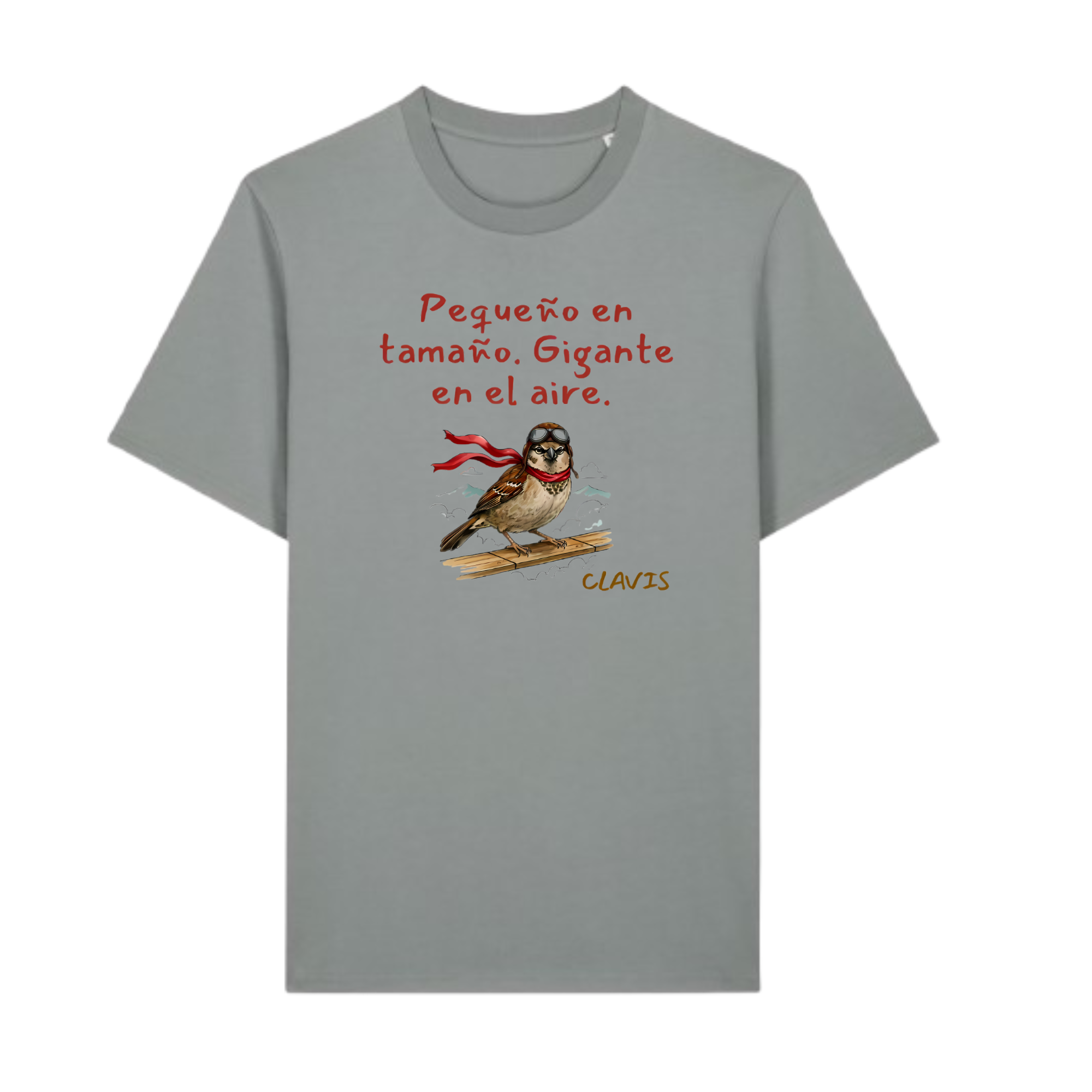 Gorrión — Camiseta Premium Del Alma Del Pueblo. Algodon Organico.