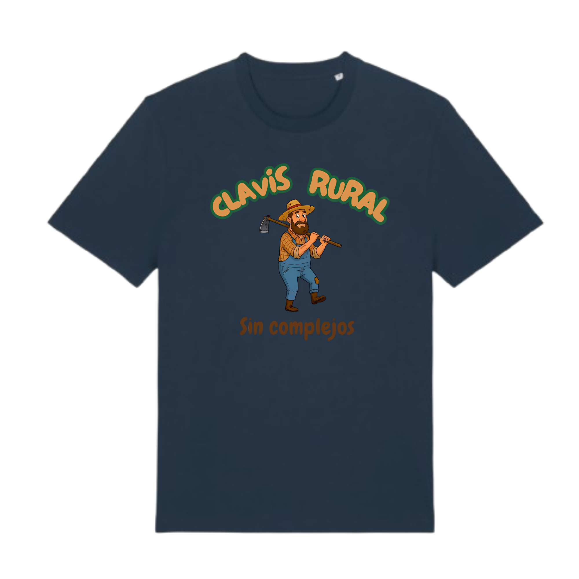 Sin complejos — Camiseta Premium de Diseño Rural. Algodon Organico.