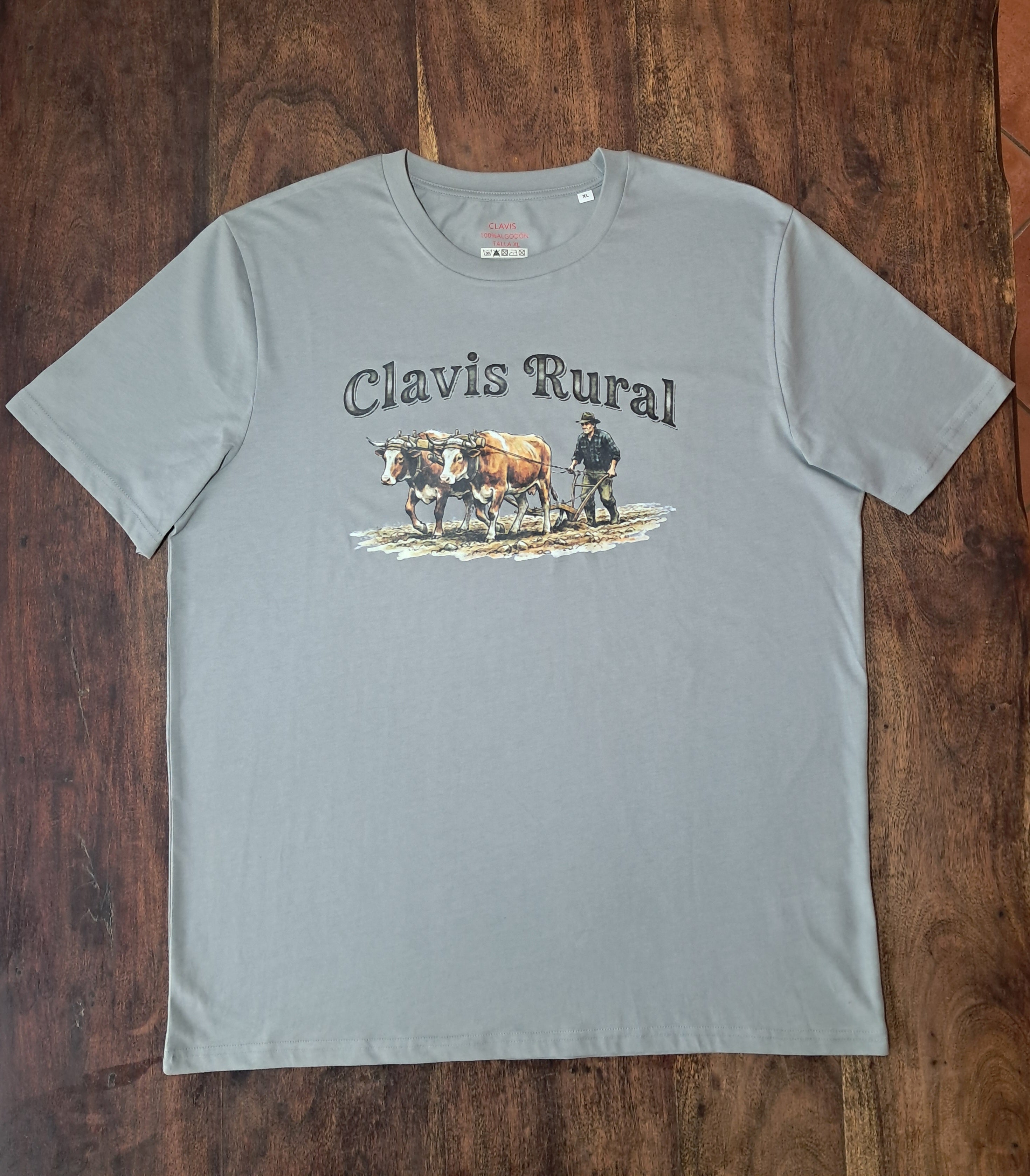 Yunta de Bueyes — Camiseta Premium De Estilo Rural. Algodon Organico.