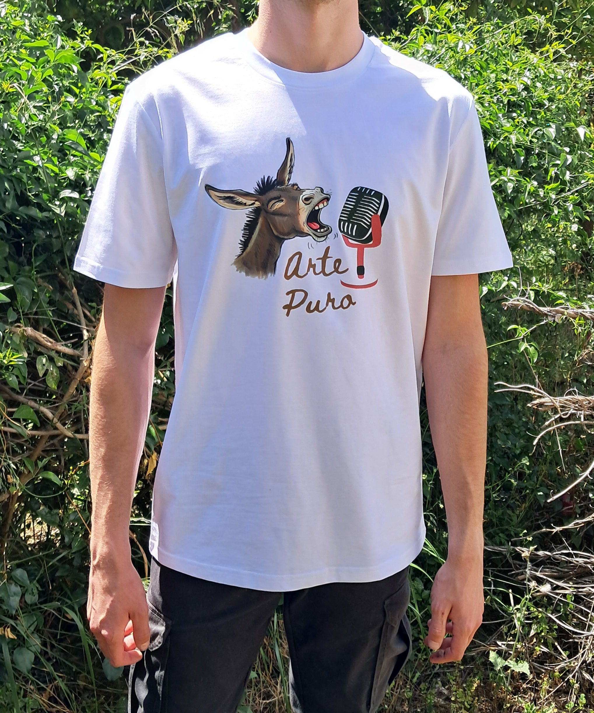 Burro Flamenco — Camiseta Premium De Estilo Rural. Algodon Organico.