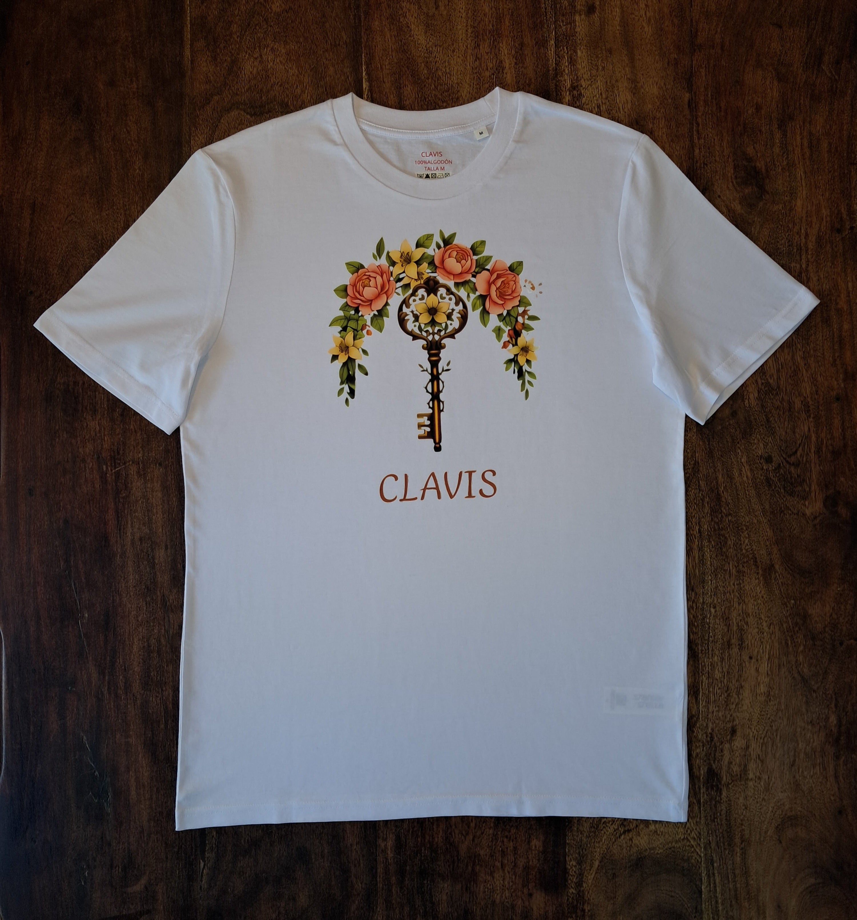 Llave floral — Camiseta Premium Esencia Natural. Algodon Organico.