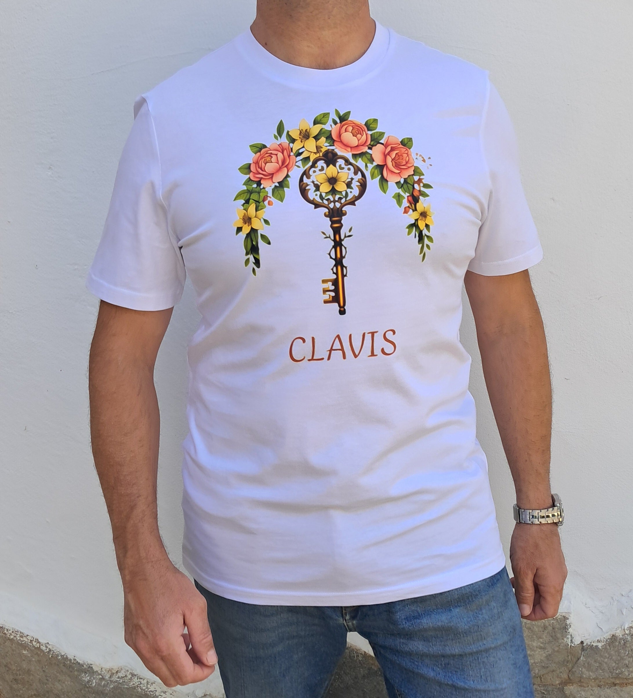 Llave floral — Camiseta Premium Esencia Natural. Algodon Organico.
