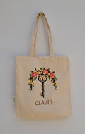 Bolsa de compra Llave Floral ( Tote Bag  ) 100% Algodón Orgánico.
