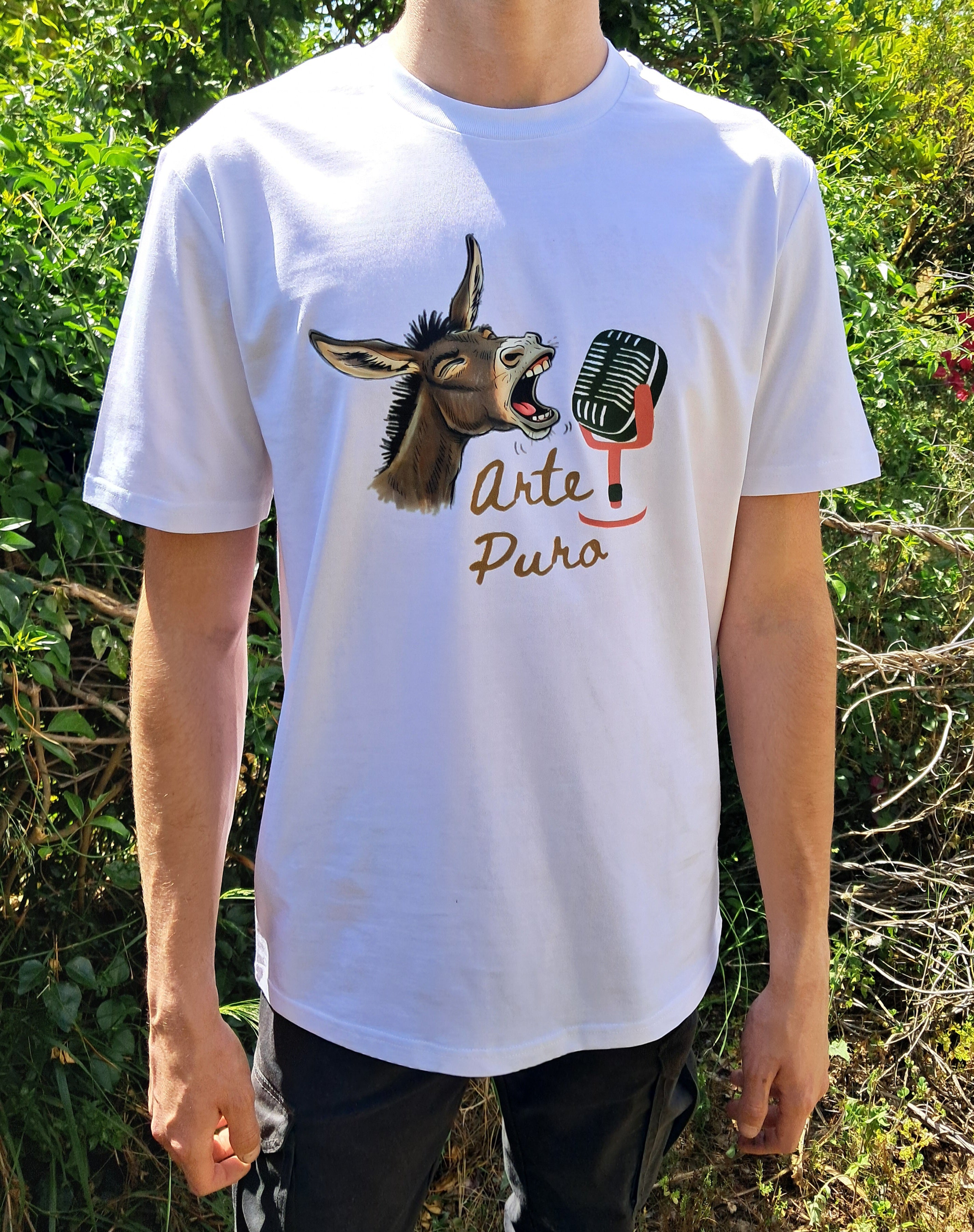 Burro Flamenco — Camiseta Premium De Estilo Rural. Algodon Organico.