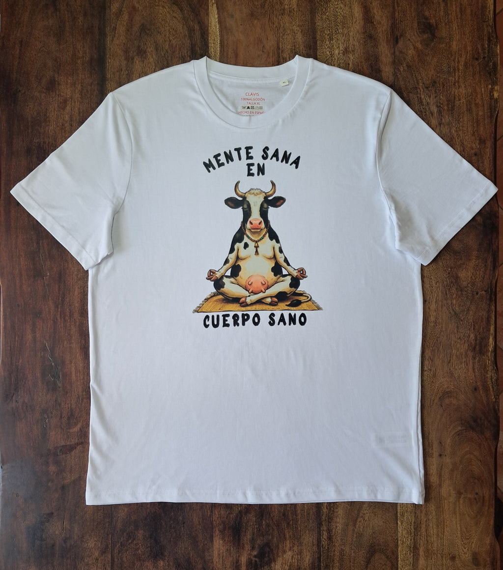 Mente Sana       Camiseta Premium de Estilo Rural. Algodon Organico.