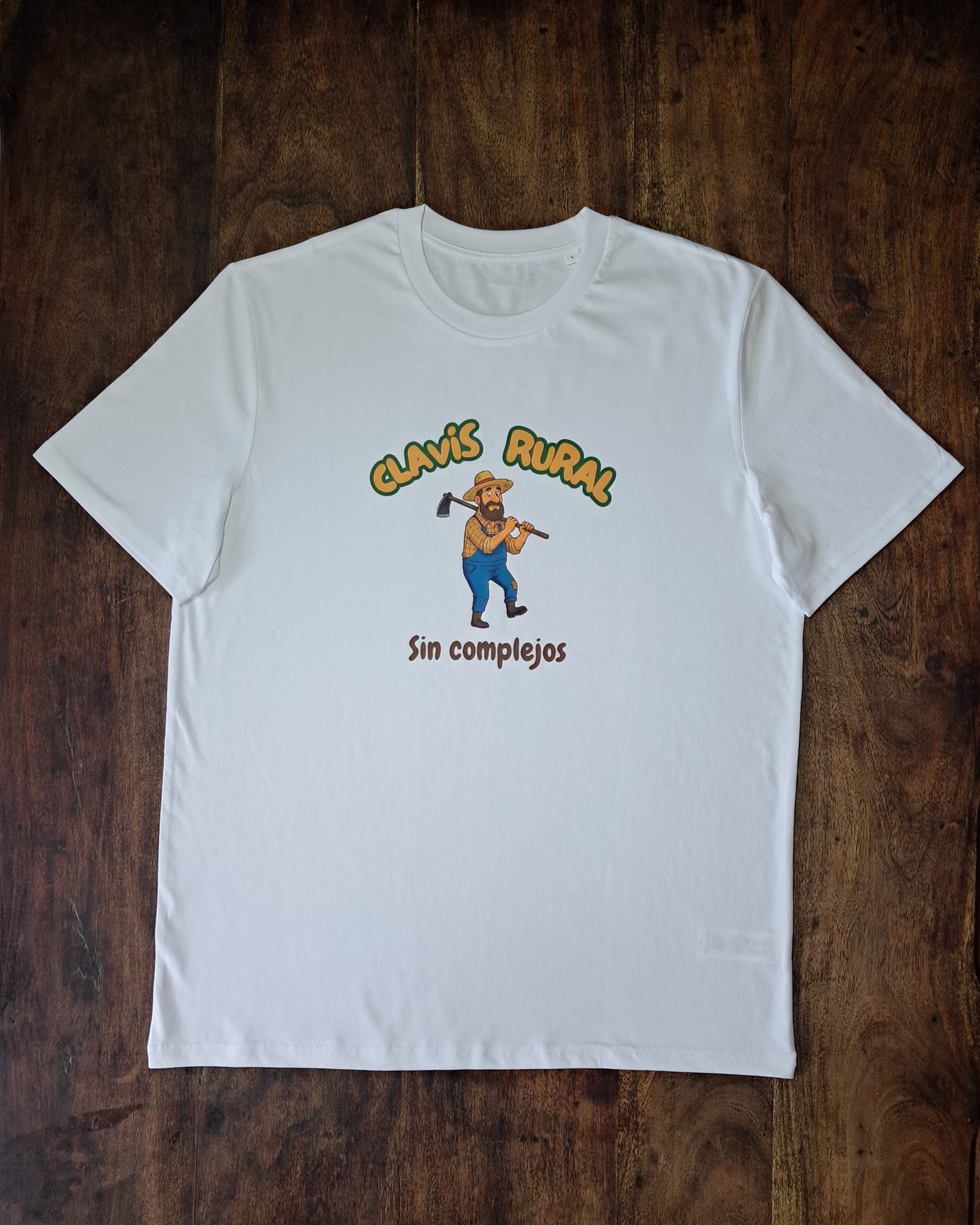 Sin complejos — Camiseta Premium de Diseño Rural. Algodon Organico.