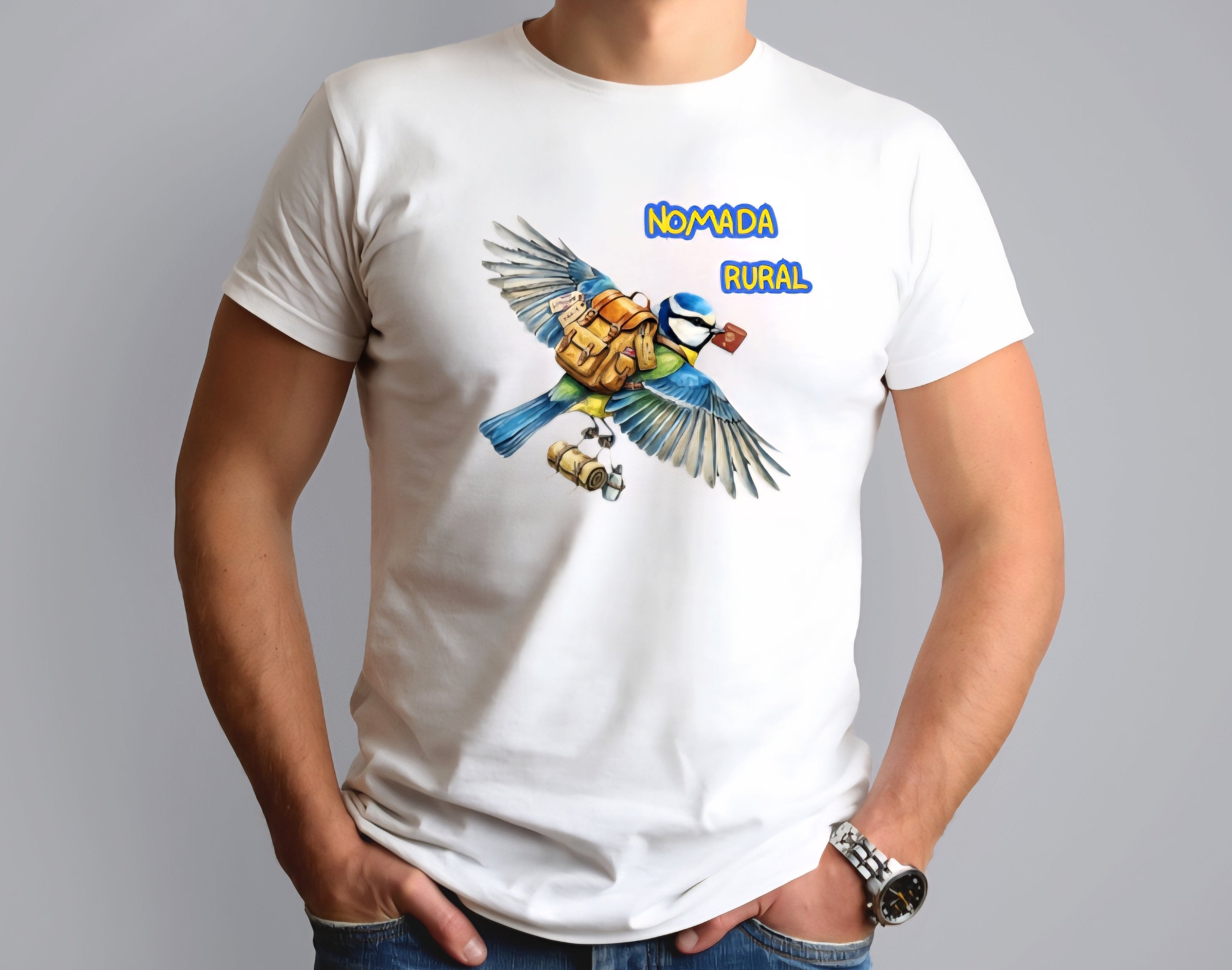 Nomada Rural — Camiseta Premium De Estilo Rural. Algodon Organico.