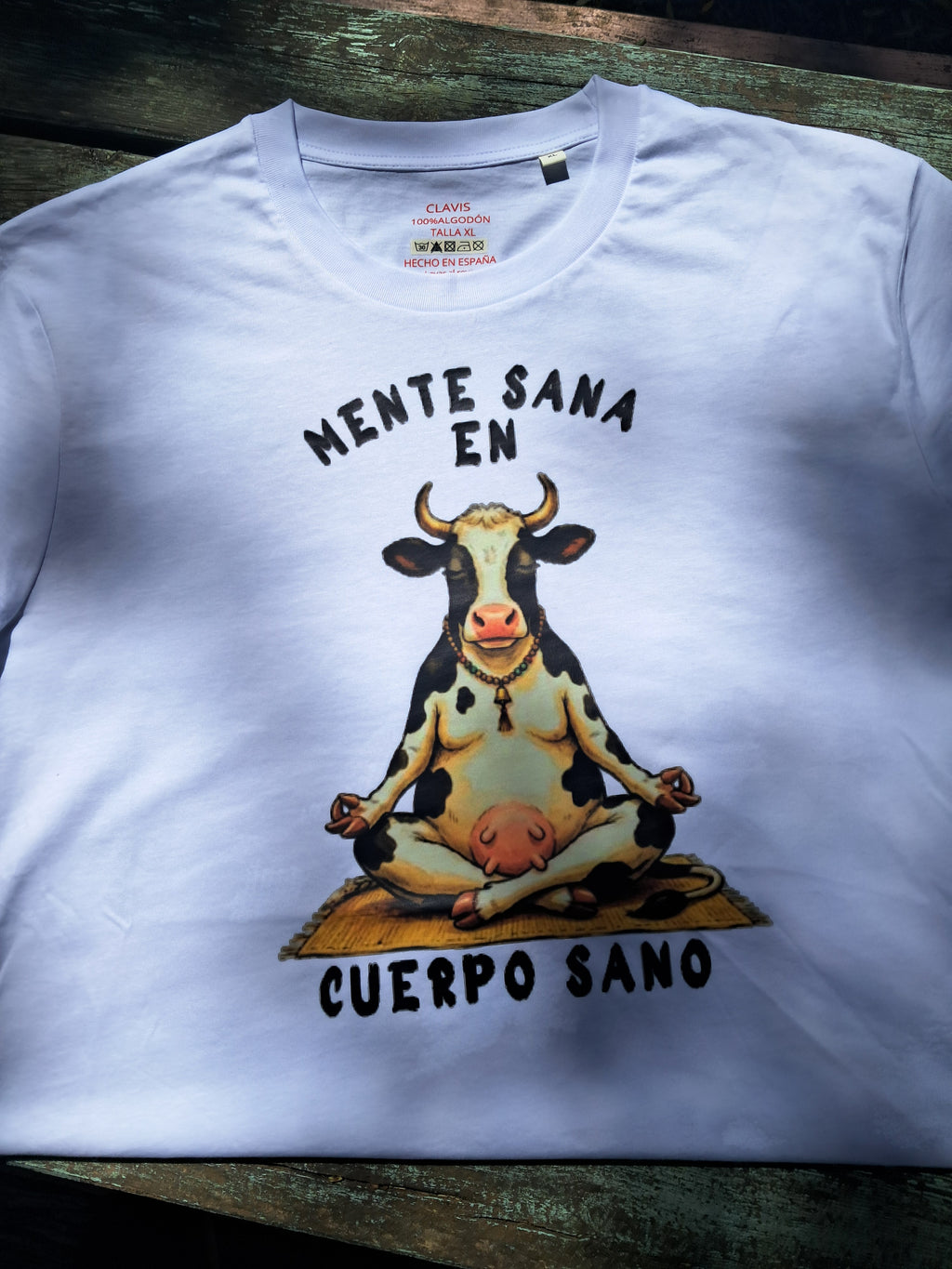 Mente Sana       Camiseta Premium de Estilo Rural. Algodon Organico.