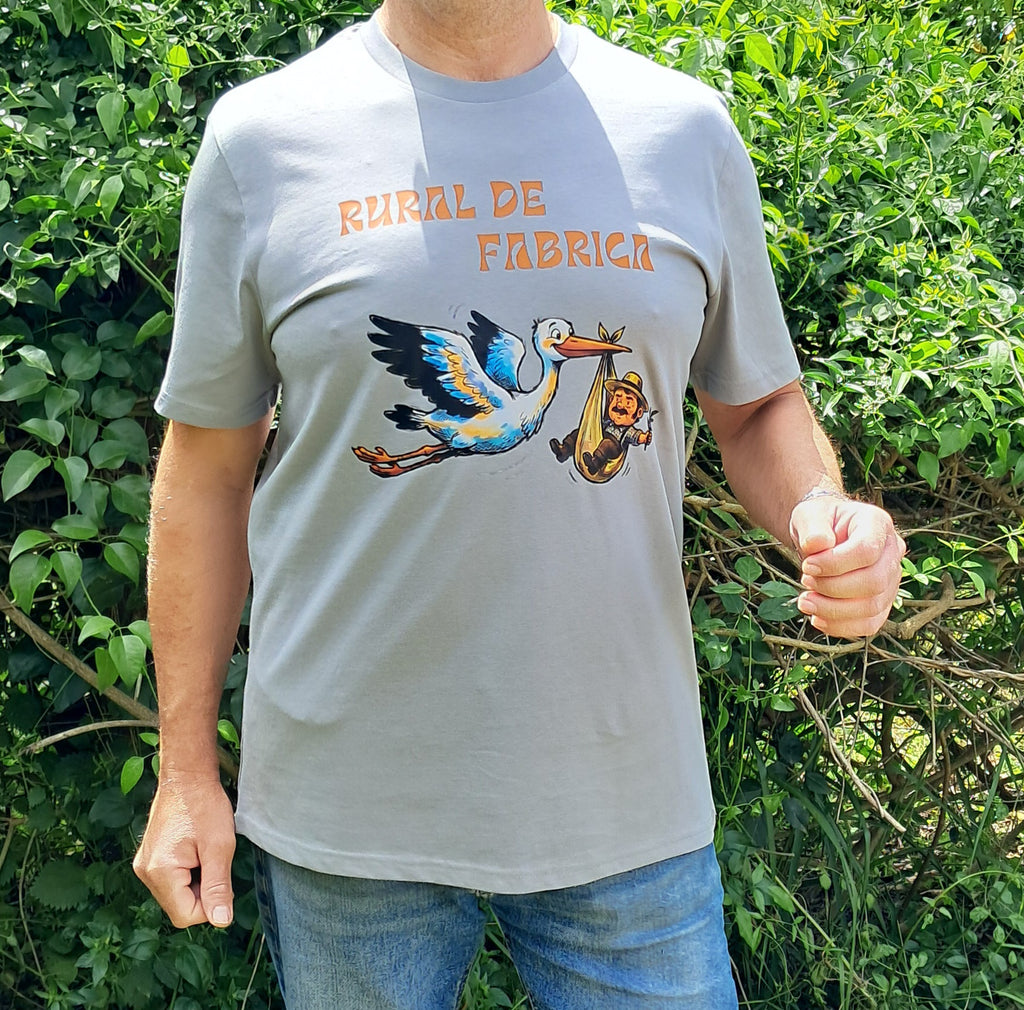 Rural de Fabrica— Camiseta Premium De Estilo Rural. Algodon Organico