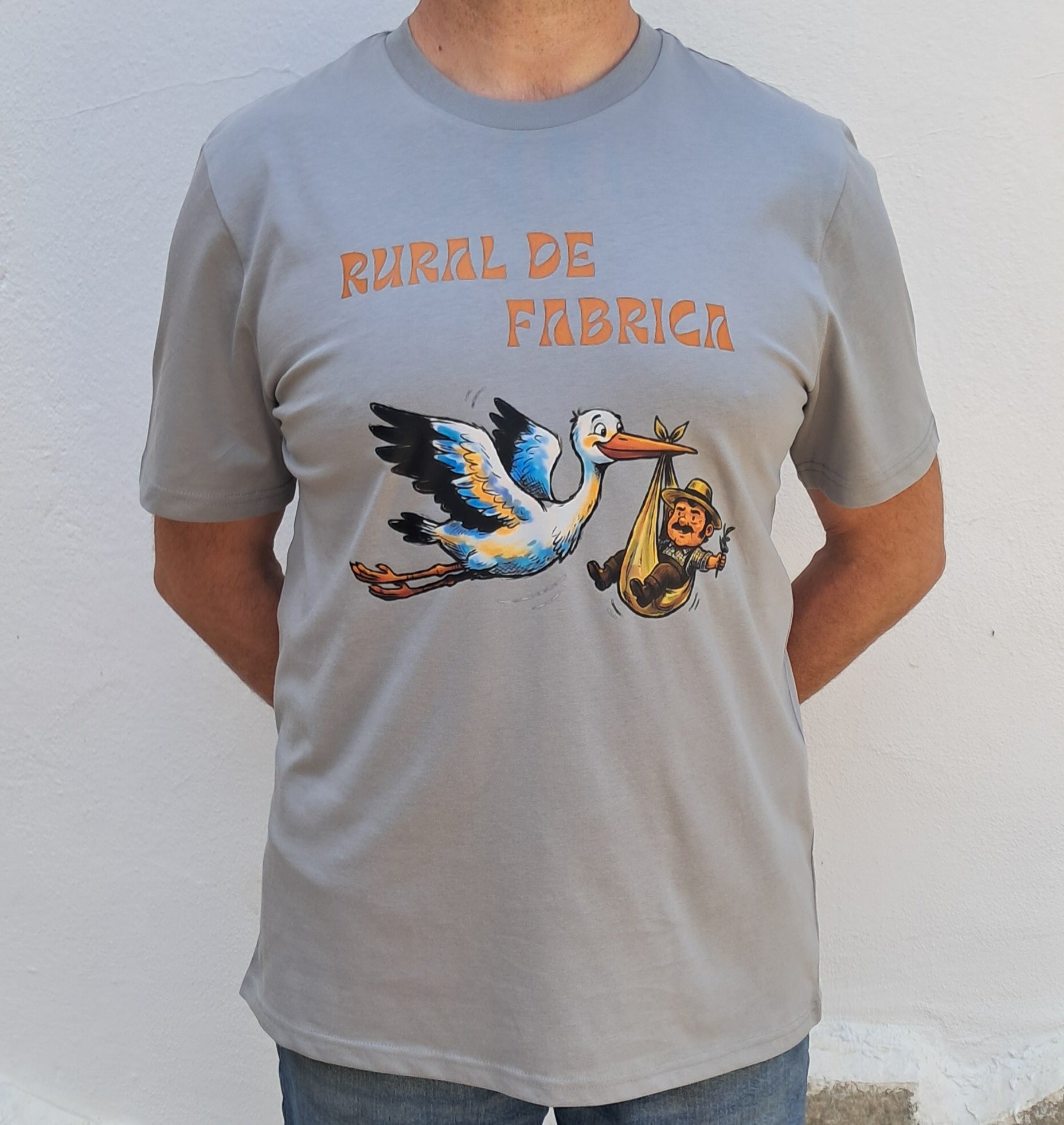 Rural de Fabrica— Camiseta Premium De Estilo Rural. Algodon Organico