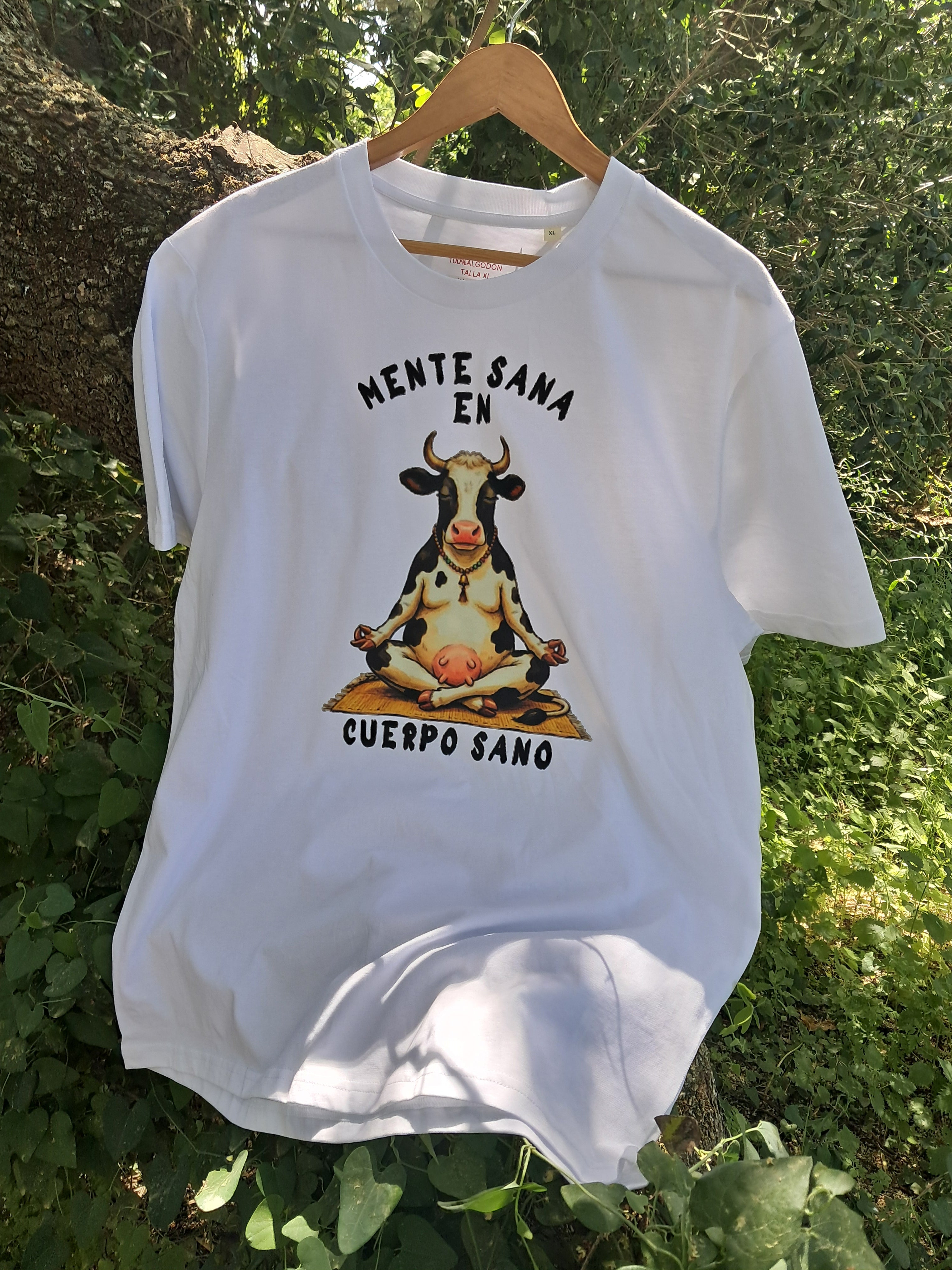 Mente Sana       Camiseta Premium de Estilo Rural. Algodon Organico.
