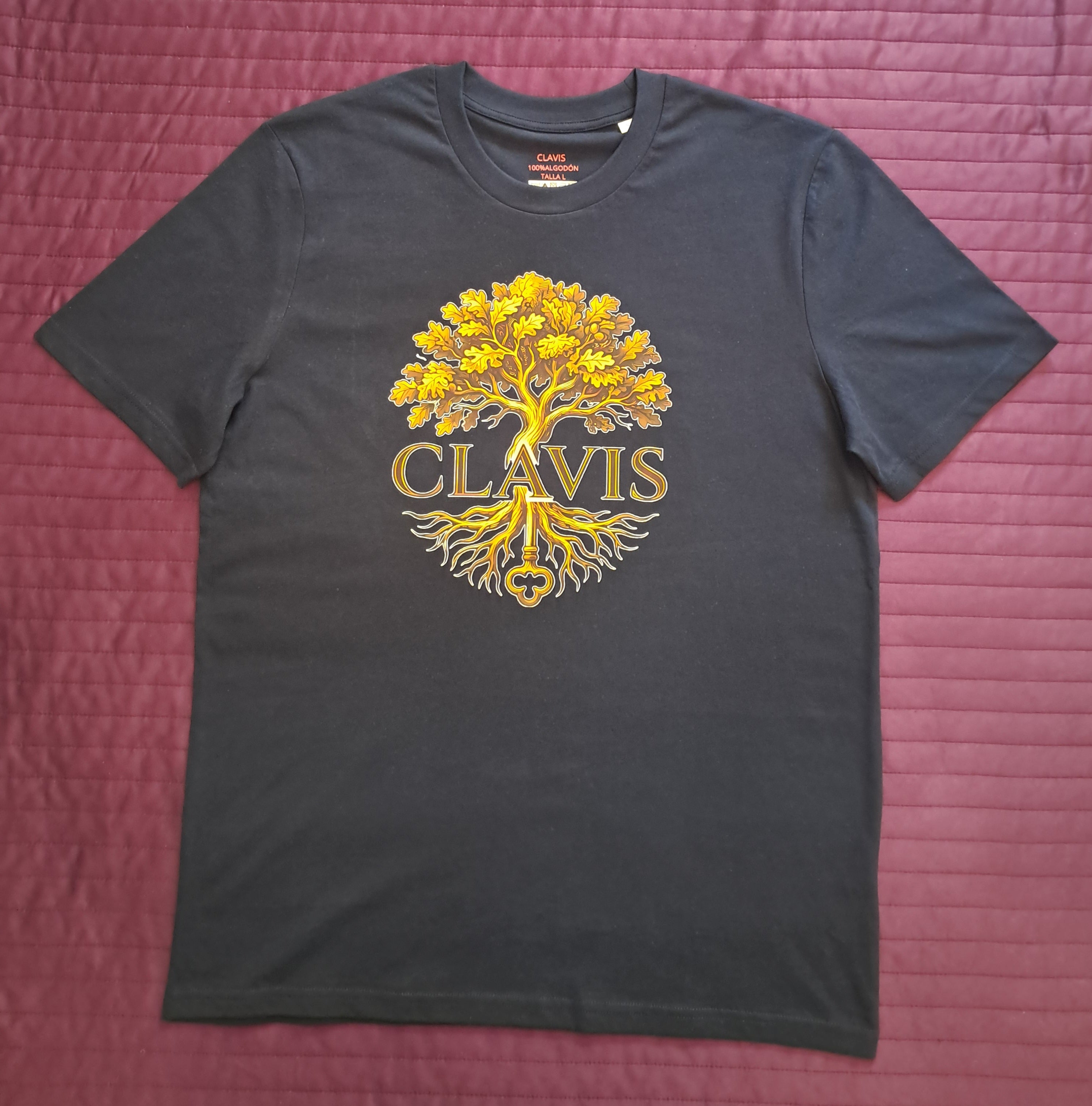 Arbol Clavis — Camiseta Premium De Estilo Rural. Algodon Organico.