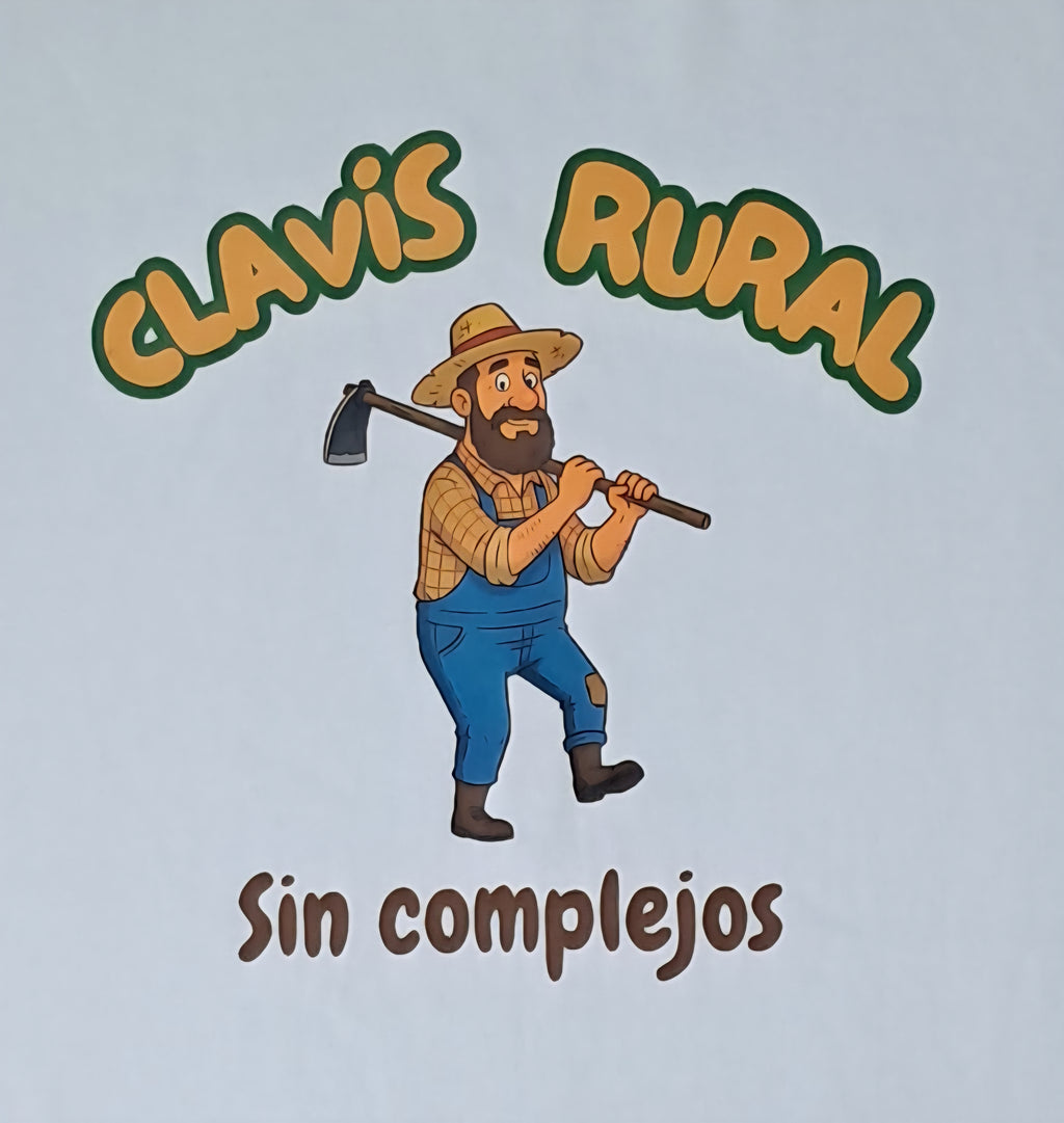Sin complejos — Camiseta Premium de Diseño Rural. Algodon Organico.