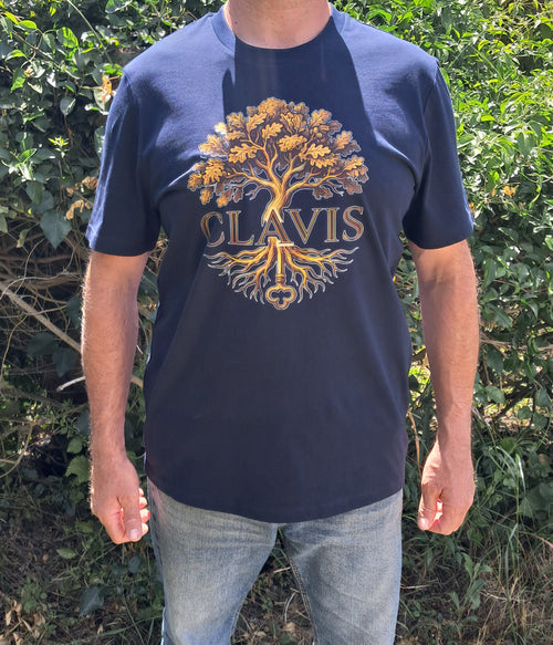 Arbol Clavis — Camiseta Premium De Estilo Rural. Algodon Organico.