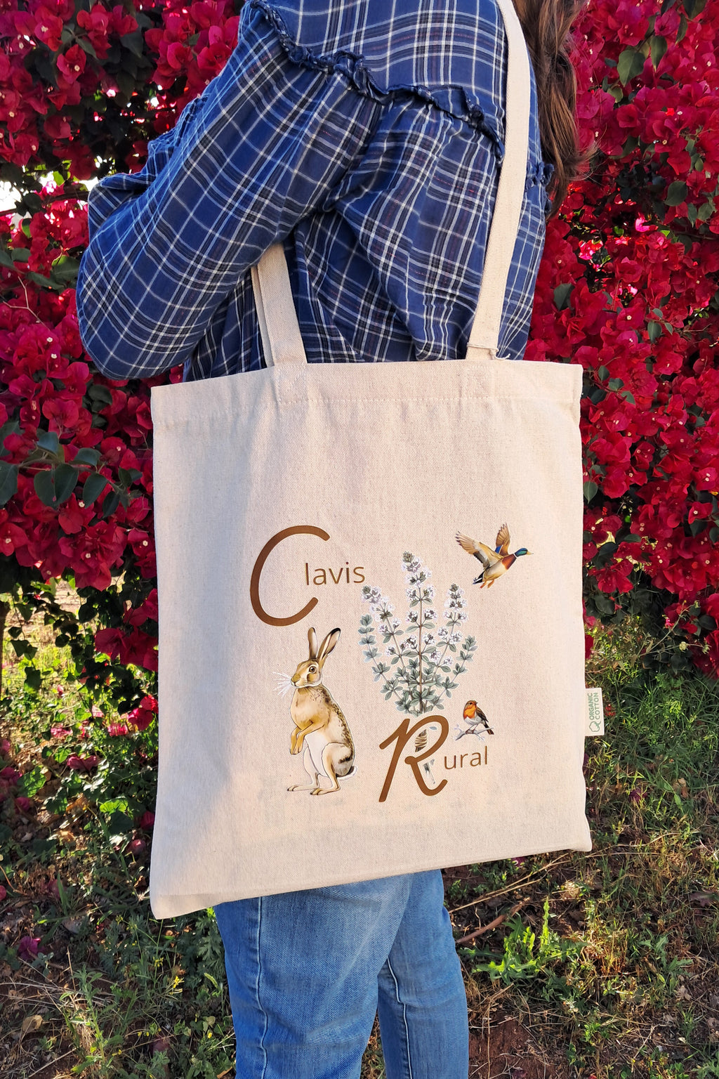 Bolsa de Compra Fauna y flora ( Tote Bag  ) 100% Algodón Orgánico.