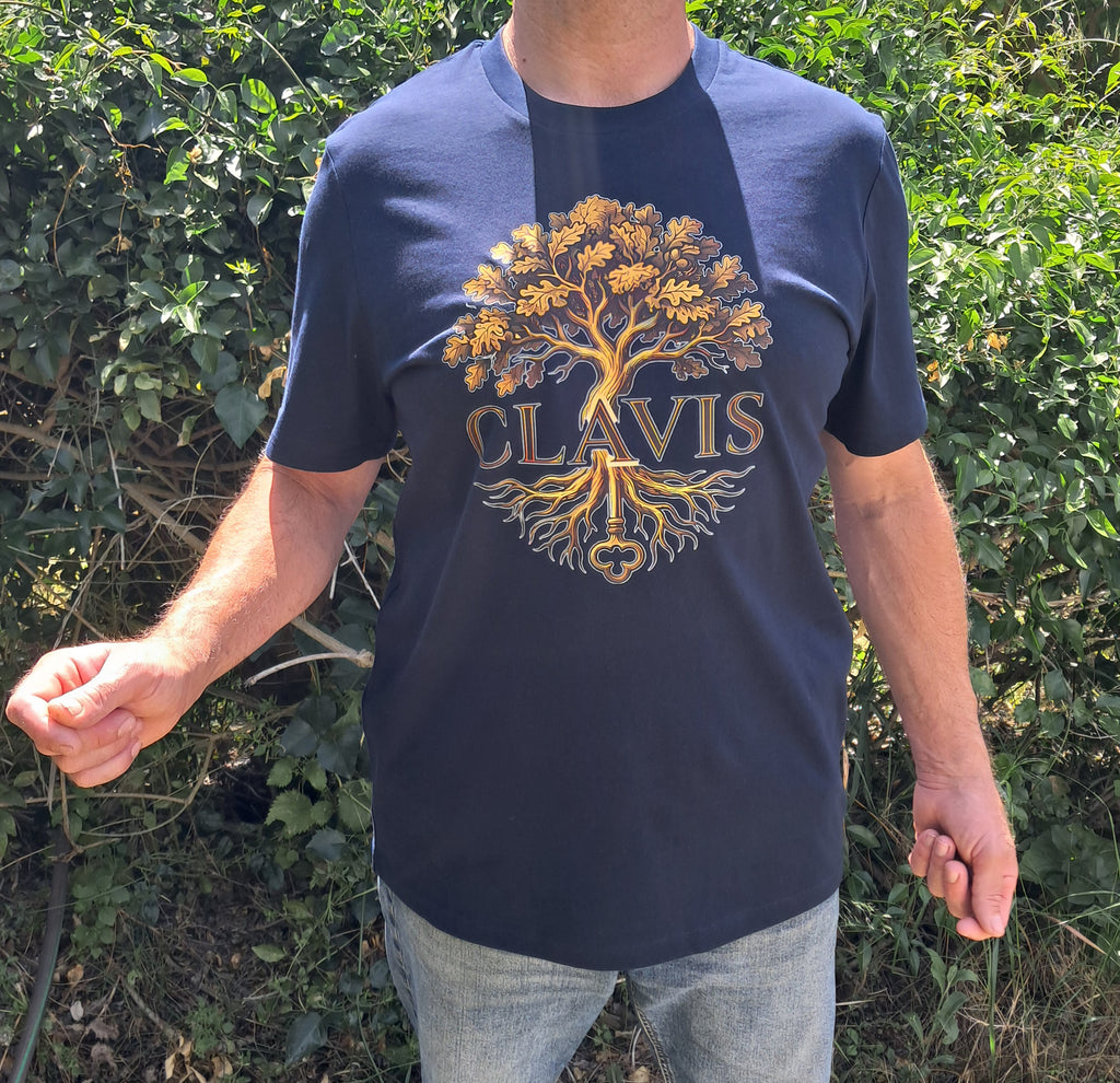 Arbol Clavis — Camiseta Premium De Estilo Rural. Algodon Organico.