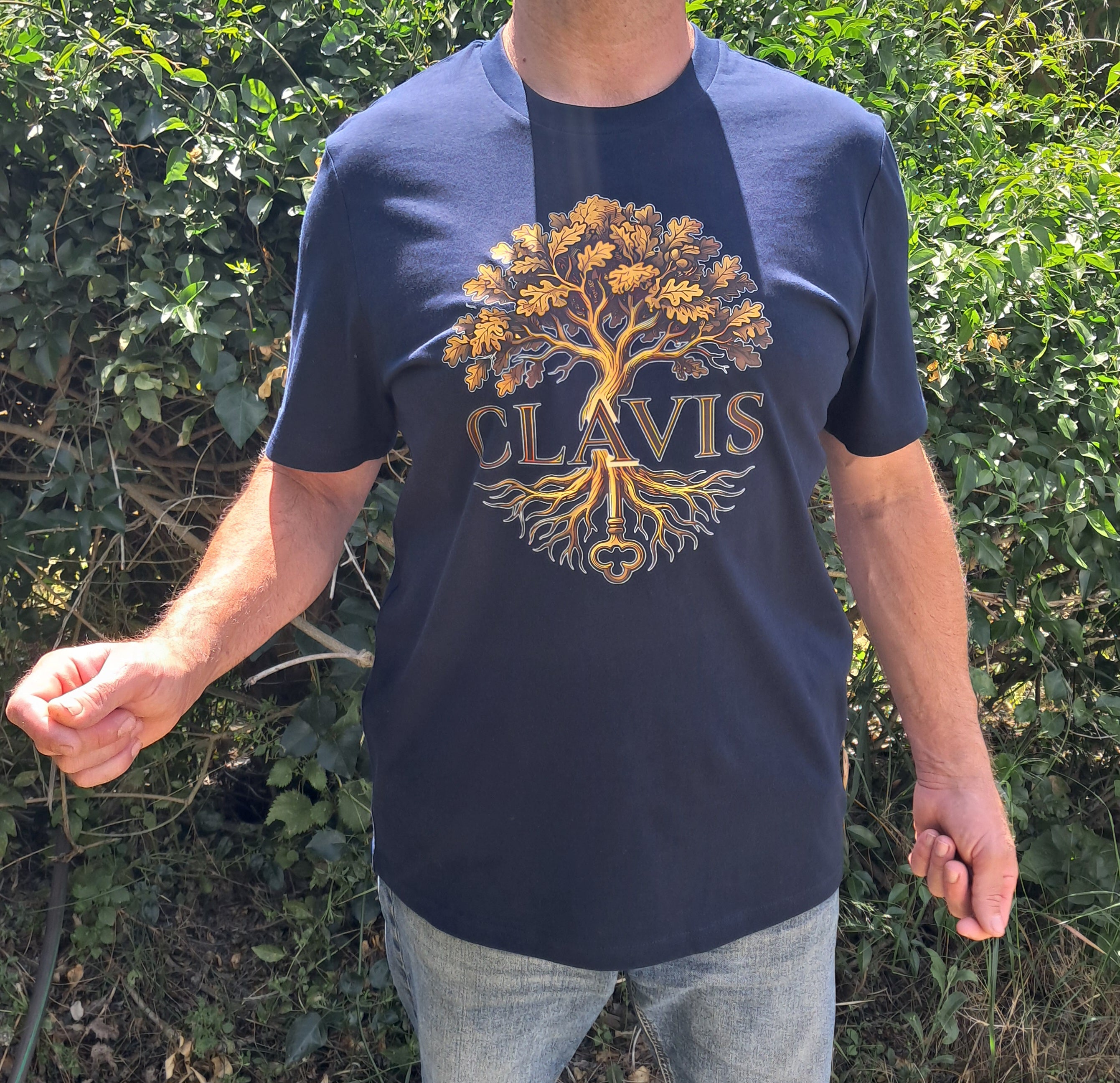 Arbol Clavis — Camiseta Premium De Estilo Rural. Algodon Organico.