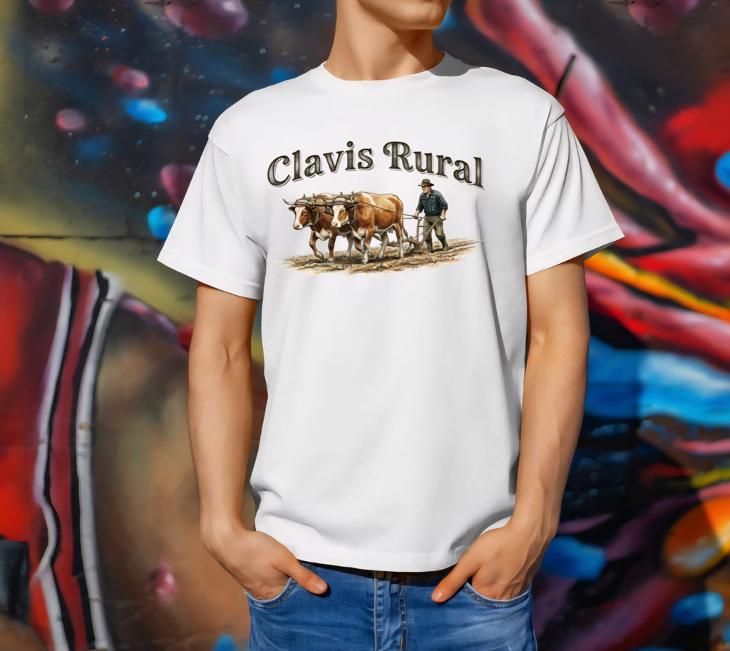 Yunta de Bueyes — Camiseta Premium De Estilo Rural. Algodon Organico.