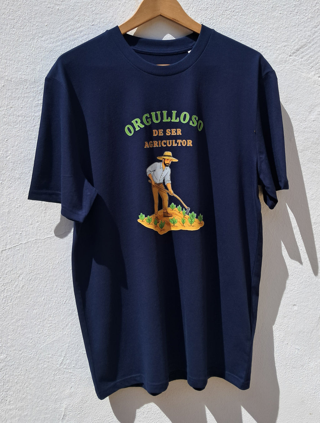 Agricultor — Camiseta Premium De Estilo Rural. Algodon Organico.