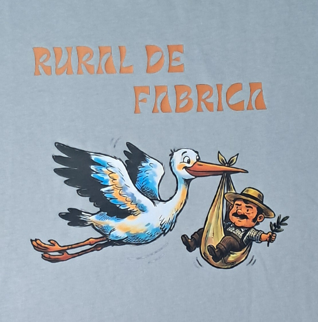 Rural de Fabrica— Camiseta Premium De Estilo Rural. Algodon Organico