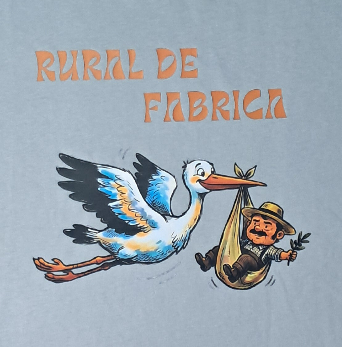 Rural de Fabrica— Camiseta Premium De Estilo Rural. Algodon Organico