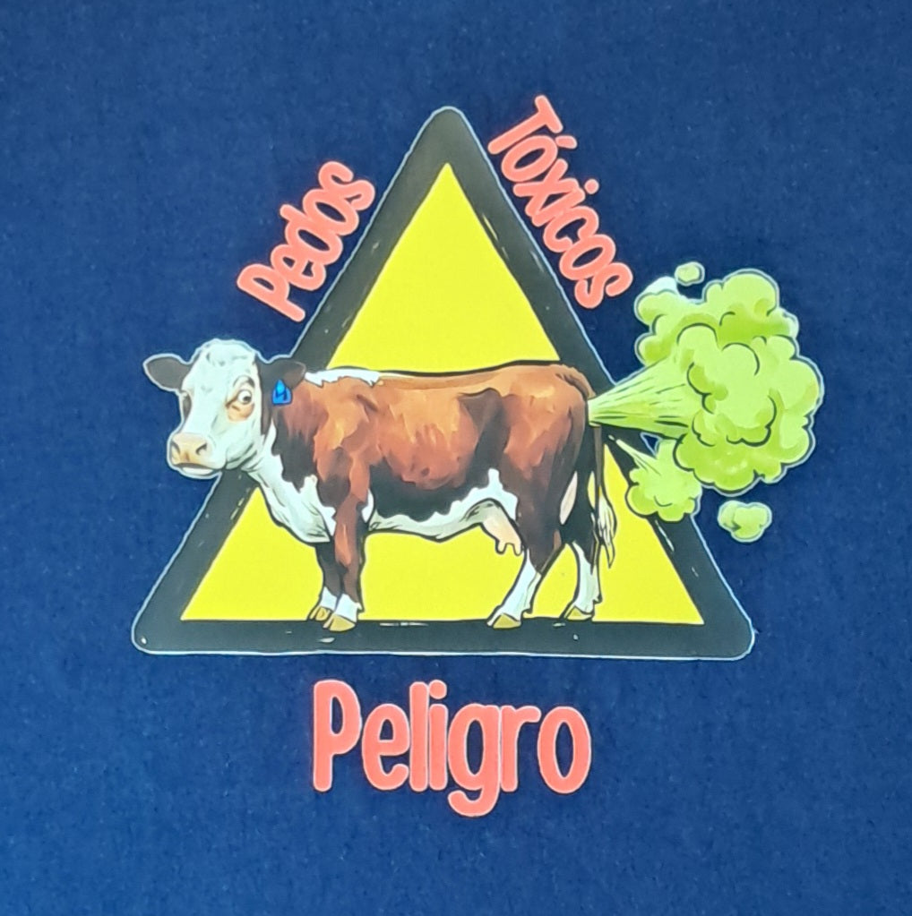 Vaca Toxica — Camiseta Premium De Estilo Rural. Algodon Organico.