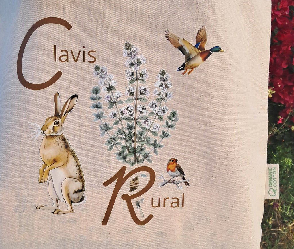 Bolsa de Compra Fauna y flora ( Tote Bag  ) 100% Algodón Orgánico.