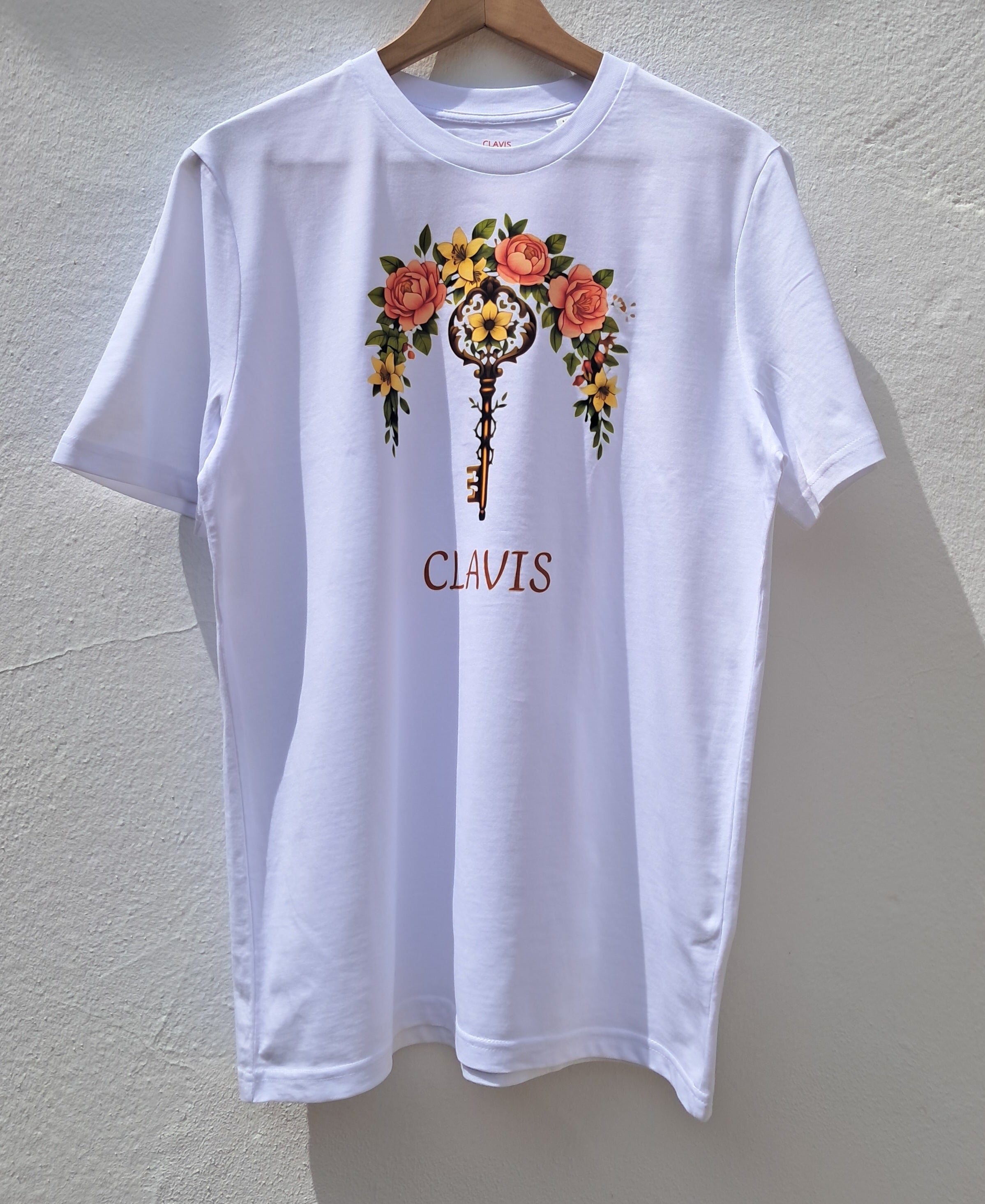 Llave floral — Camiseta Premium Esencia Natural. Algodon Organico.