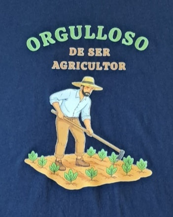 Agricultor — Camiseta Premium De Estilo Rural. Algodon Organico.