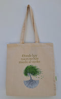 Bolsa de compra Raíces Fuertes ( Tote Bag )100% Algodón Orgánico.