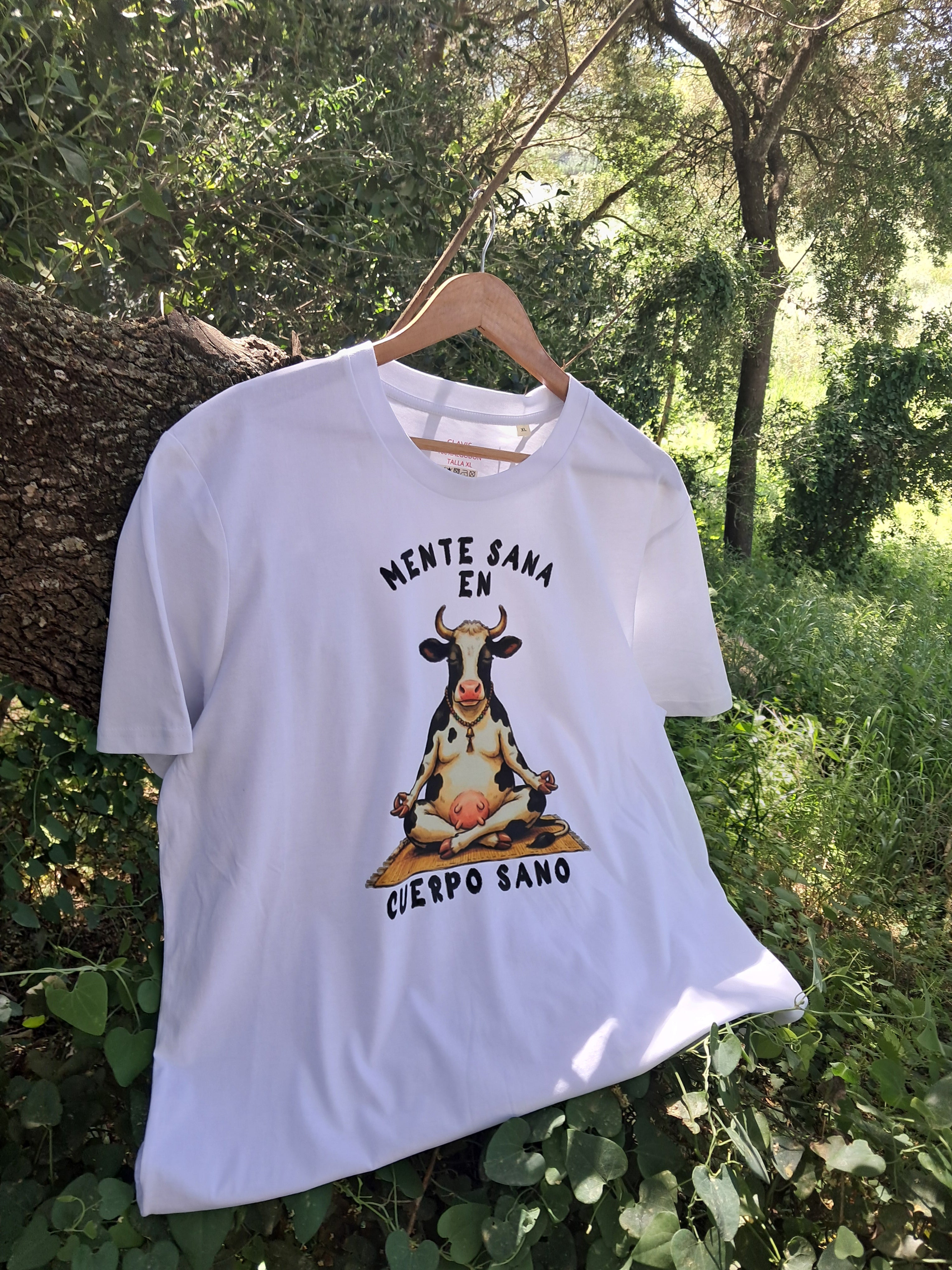 Mente Sana       Camiseta Premium de Estilo Rural. Algodon Organico.